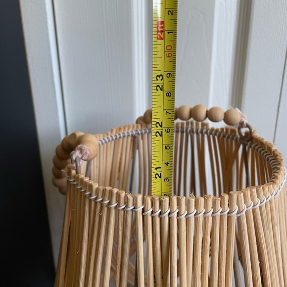 Woven Ratan Lantern with Intricate Diamond Pattern - Picture 5 of 9